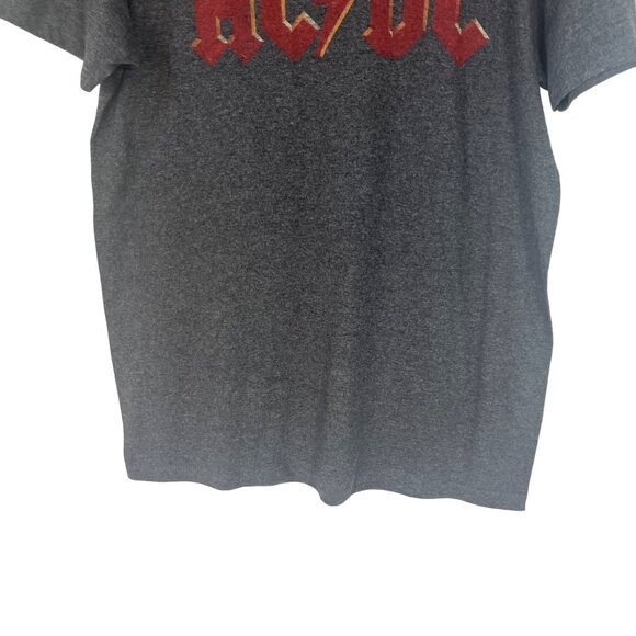 ACDC Band Concert TShirt Mens Medium Gray Red Rock and Roll Music - Picture 4 of 6